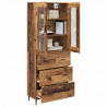 Highboard z szufladą 2 pcs Stare drewno Materiał drewnopochodny