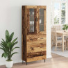 Highboard z szufladą 2 pcs Stare drewno Materiał drewnopochodny
