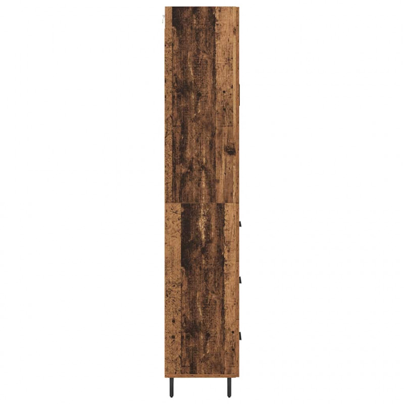 Highboard z szufladą 2 pcs Stare drewno Materiał drewnopochodny