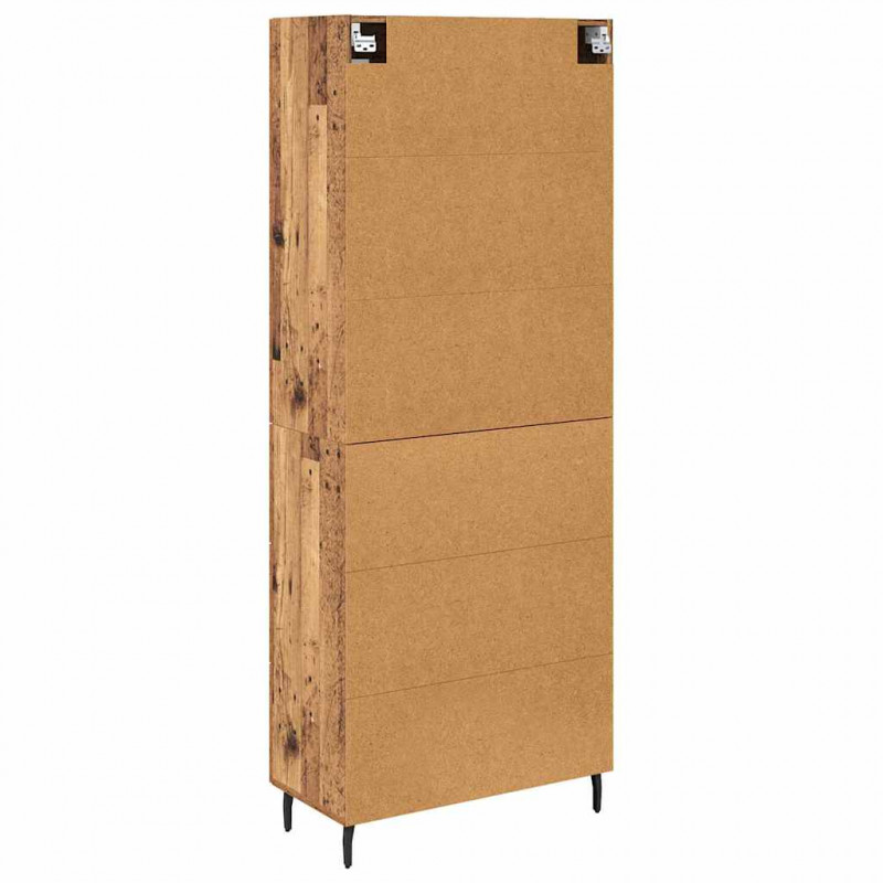 Highboard z szufladą 2 pcs Stare drewno Materiał drewnopochodny