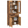 Highboard z szufladą 2 pcs Stare drewno Materiał drewnopochodny