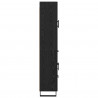 Highboard 2 pcs Czarny Dąb Drewno inżynieryjne i szkło
