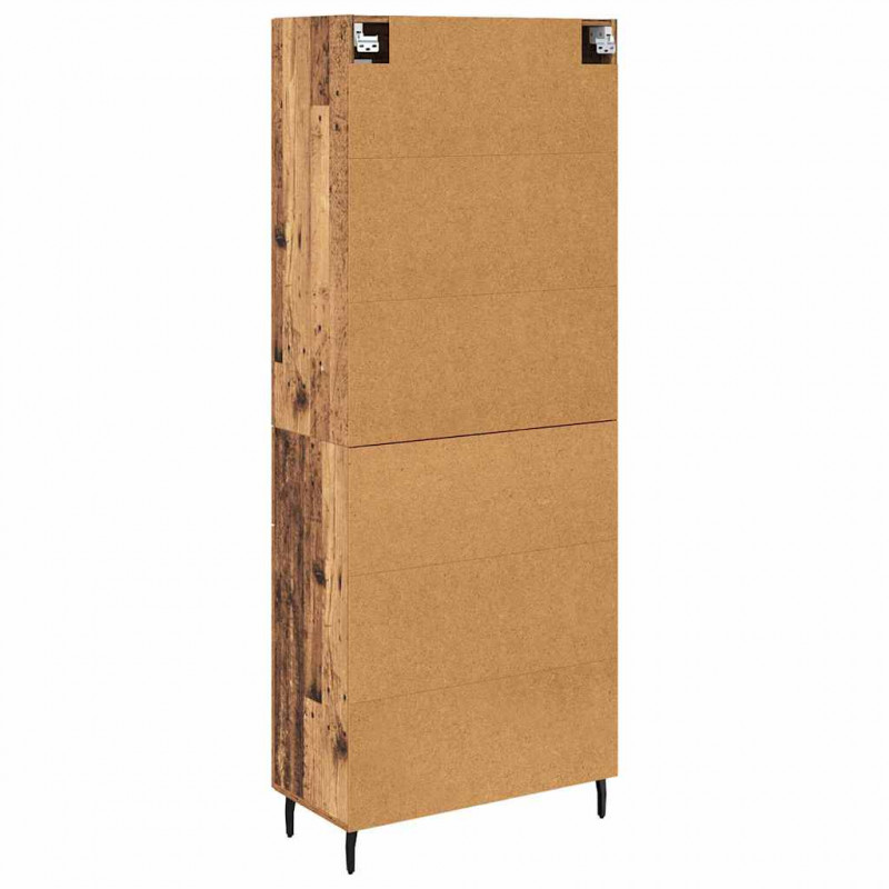 Highboard z szufladą 2 pcs Stare drewno Materiał drewnopochodny