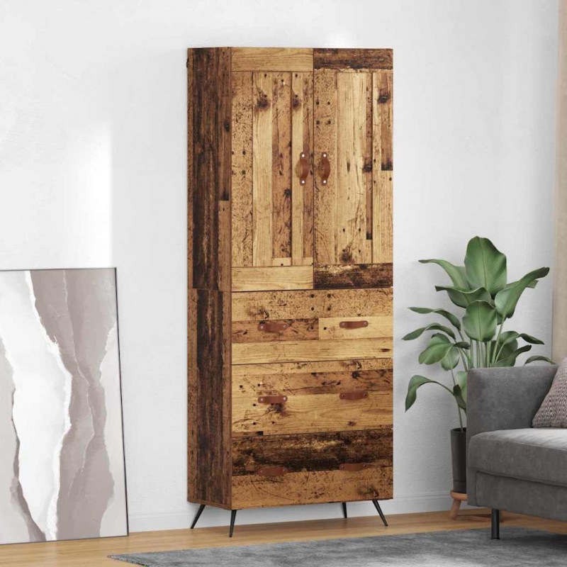 Highboard z szufladą Stare drewno 69,5 x 34 x 180 cm