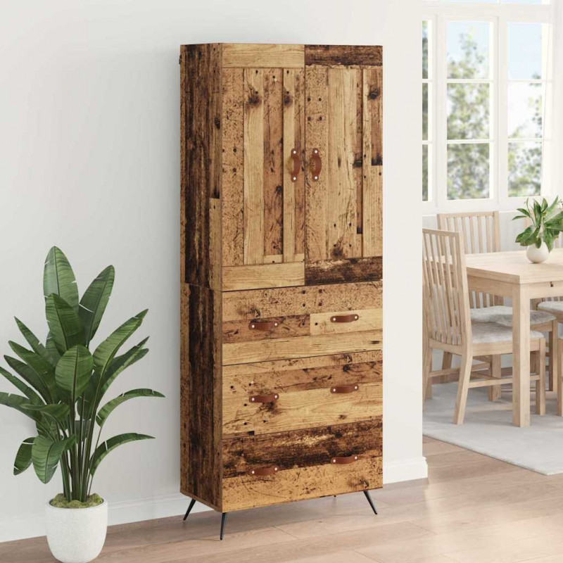 Highboard z szufladą Stare drewno 69,5 x 34 x 180 cm