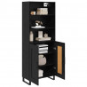 Highboard Czarny Dąb 69,5 x 34 x 180 cm Materiał drewnopochodny