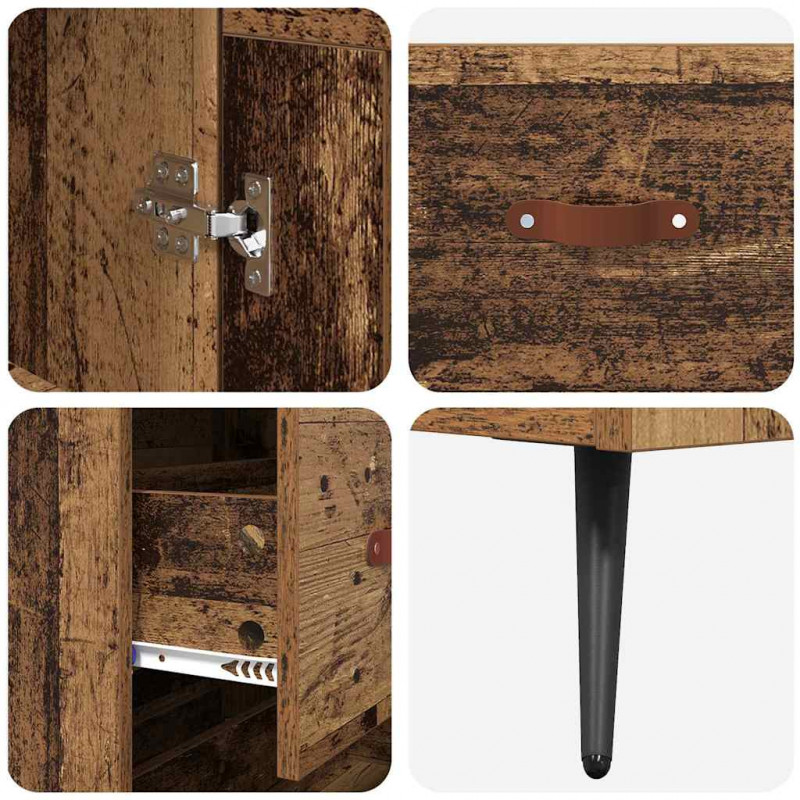 Highboard z szufladą Stare drewno 69,5 x 34 x 180 cm