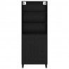 Highboard Czarny Dąb 69,5 x 34 x 180 cm Materiał drewnopochodny