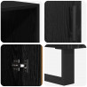 Highboard Czarny Dąb 69,5 x 34 x 180 cm Materiał drewnopochodny