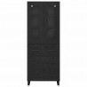 Highboard 2 pcs Czarny Dąb Drewno inżynieryjne i szkło
