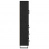 Highboard 2 pcs Czarny Dąb Drewno inżynieryjne i szkło