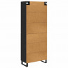 Highboard 2 pcs Czarny Dąb Drewno inżynieryjne i szkło