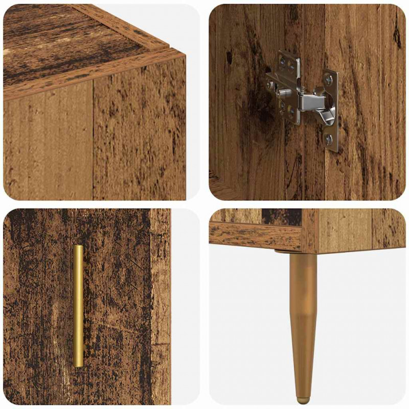 Highboard Montowane na ścianie Stare drewno 69,5 x 34 x 180 cm