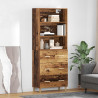 Highboard z szufladą Stare drewno 69,5 x 32,5 x 180 cm
