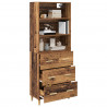 Highboard z szufladą Stare drewno 69,5 x 32,5 x 180 cm
