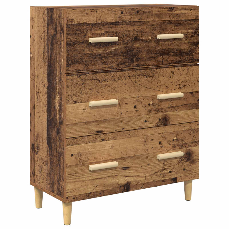 Highboard z szufladą Stare drewno 69,5 x 32,5 x 180 cm