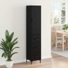 Highboard Czarny Dąb 34,5 x 34 x 180 cm Materiał drewnopochodny