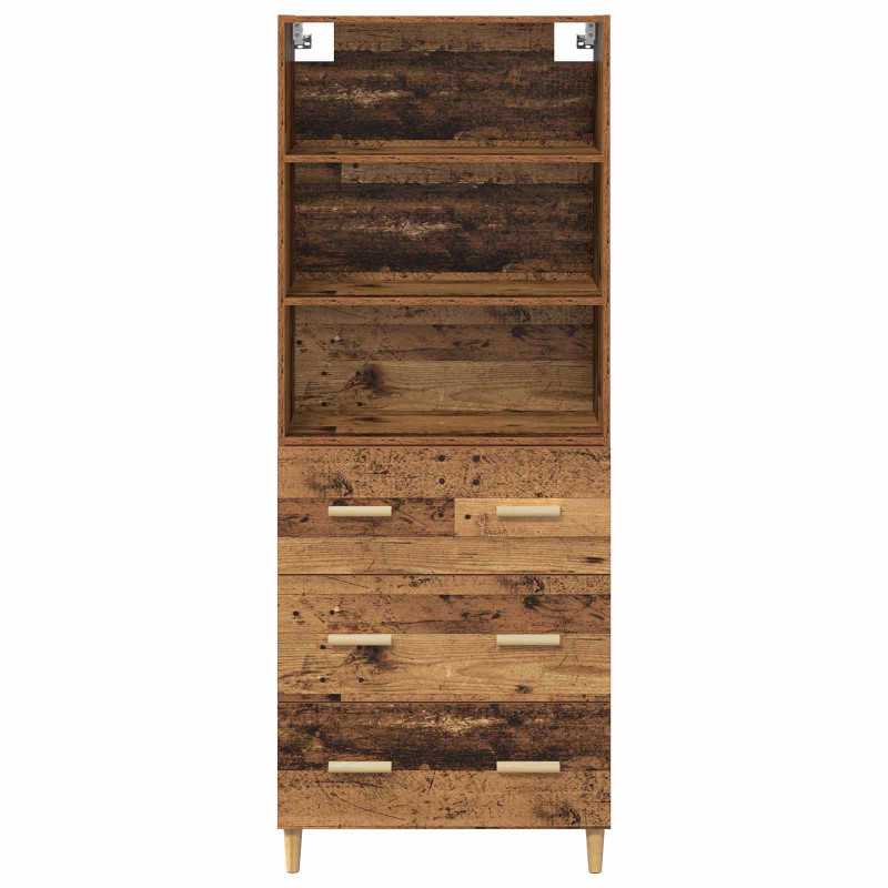 Highboard z szufladą Stare drewno 69,5 x 32,5 x 180 cm