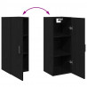 Highboard Czarny Dąb 34,5 x 34 x 180 cm Materiał drewnopochodny