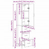 Highboard Czarny Dąb 34,5 x 34 x 180 cm Materiał drewnopochodny