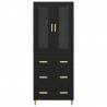 Highboard z szufladą Czarny Dąb 69,5 x 34 x 180 cm
