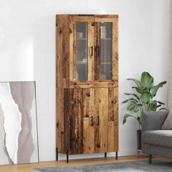 Highboard Montowane na ścianie Stare drewno 69,5 x 34 x 180 cm