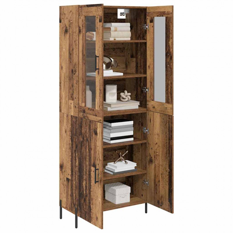 Highboard Montowane na ścianie Stare drewno 69,5 x 34 x 180 cm