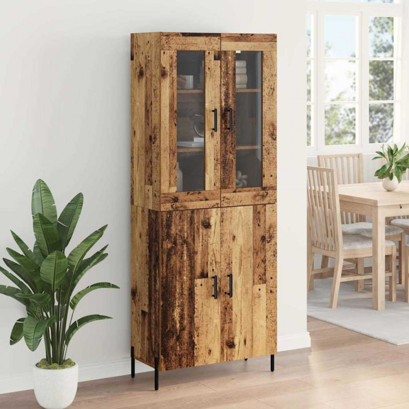 Highboard Montowane na ścianie Stare drewno 69,5 x 34 x 180 cm