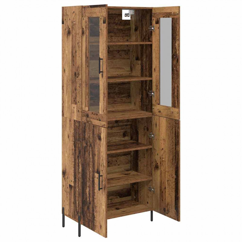 Highboard Montowane na ścianie Stare drewno 69,5 x 34 x 180 cm