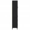 Highboard Czarny Dąb 69,5 x 34 x 180 cm Materiał drewnopochodny