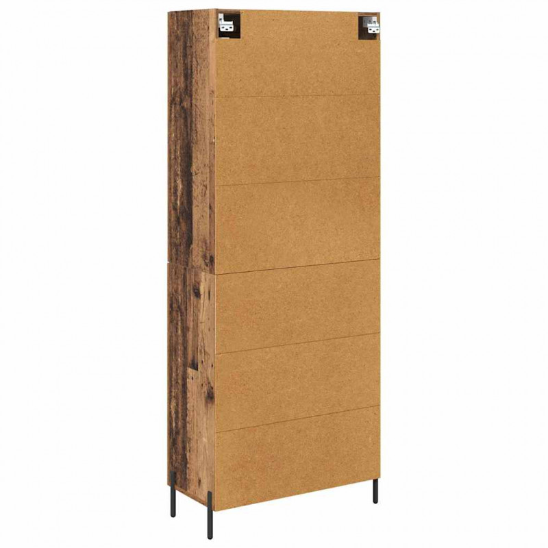 Highboard Montowane na ścianie Stare drewno 69,5 x 34 x 180 cm
