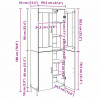 Highboard Montowane na ścianie Stare drewno 69,5 x 34 x 180 cm