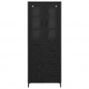 Highboard Czarny Dąb 69,5 x 34 x 180 cm Materiał drewnopochodny