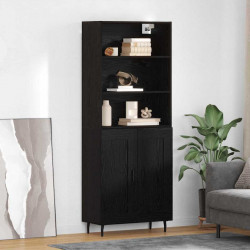 Highboard Czarny Dąb 69,5 x 34 x 180 cm