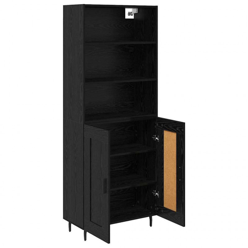 Highboard Czarny Dąb 69,5 x 34 x 180 cm