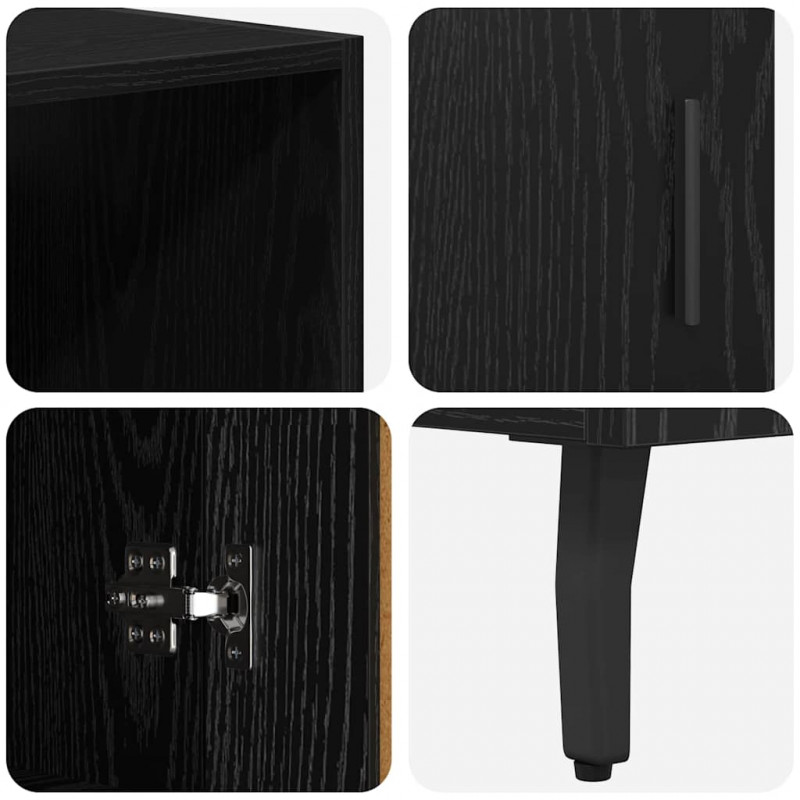 Highboard Czarny Dąb 69,5 x 34 x 180 cm