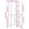 Highboard 2 pcs Stare drewno 69,5 x 34 x 180 cm