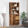 Highboard z szufladą 2 pcs Stare drewno Materiał drewnopochodny