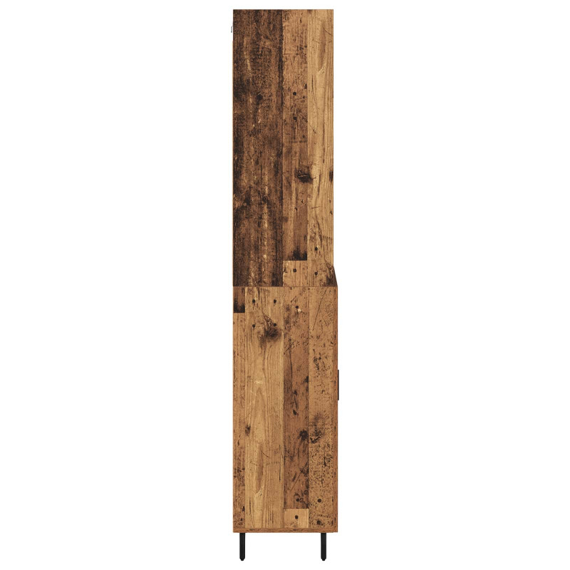 Highboard z szufladą 2 pcs Stare drewno Materiał drewnopochodny