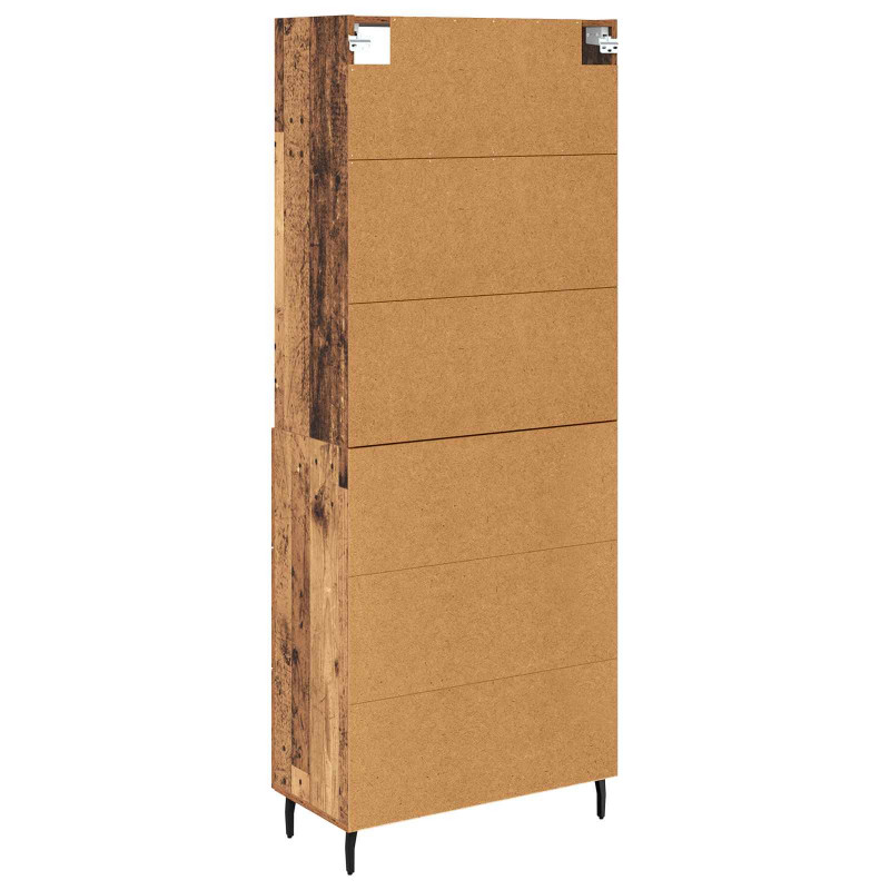 Highboard z szufladą 2 pcs Stare drewno Materiał drewnopochodny