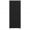 Highboard 2 pcs Czarny Dąb Materiał drewnopochodny