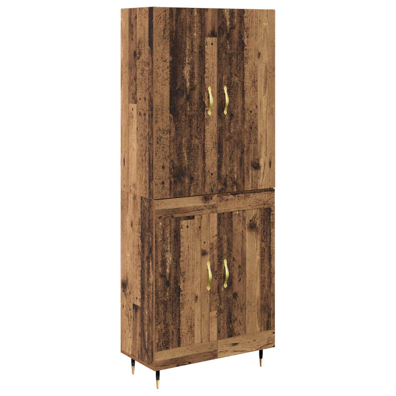 Highboard Montowane na ścianie Stare drewno 69,5 x 34 x 180 cm