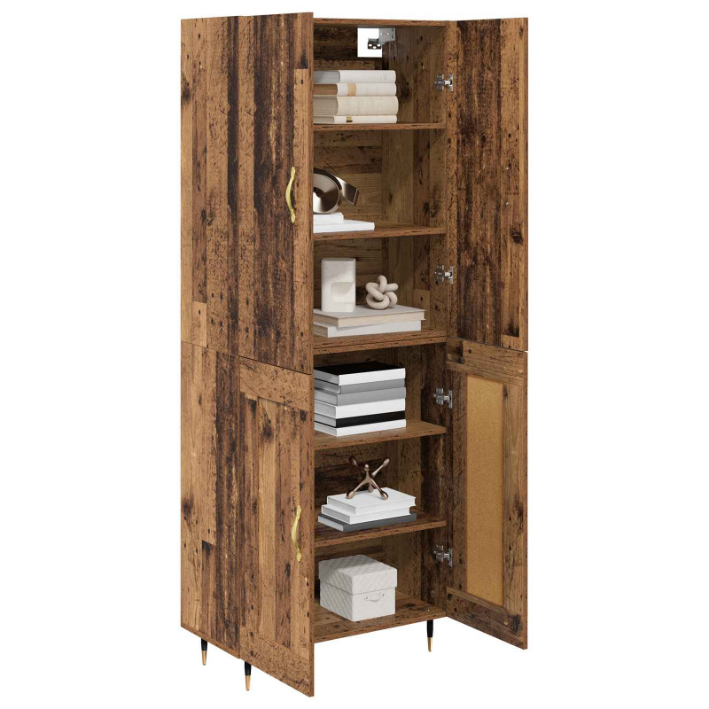Highboard Montowane na ścianie Stare drewno 69,5 x 34 x 180 cm