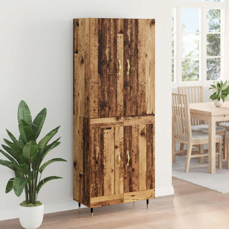 Highboard Montowane na ścianie Stare drewno 69,5 x 34 x 180 cm