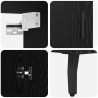 Highboard 2 pcs Czarny Dąb Materiał drewnopochodny