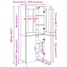 Highboard 2 pcs Czarny Dąb Materiał drewnopochodny