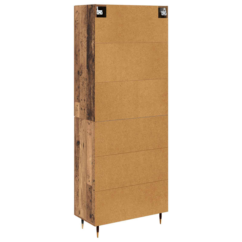Highboard Montowane na ścianie Stare drewno 69,5 x 34 x 180 cm