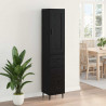 Highboard Czarny Dąb 34,5 x 34 x 180 cm Materiał drewnopochodny