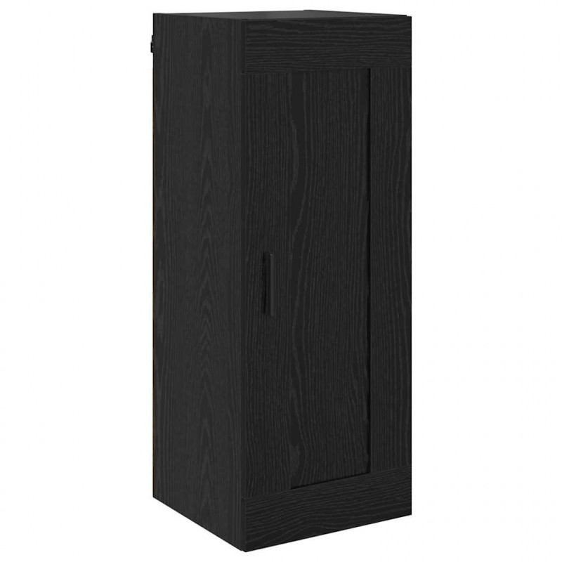 Highboard Czarny Dąb 34,5 x 34 x 180 cm Materiał drewnopochodny