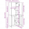 Highboard Montowane na ścianie Stare drewno 69,5 x 34 x 180 cm